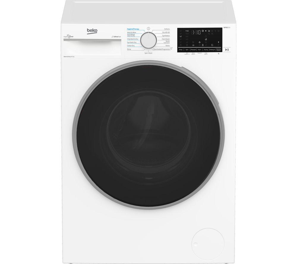 BEKO B5D58544UW Bluetooth 8 kg Washer Dryer – White, White