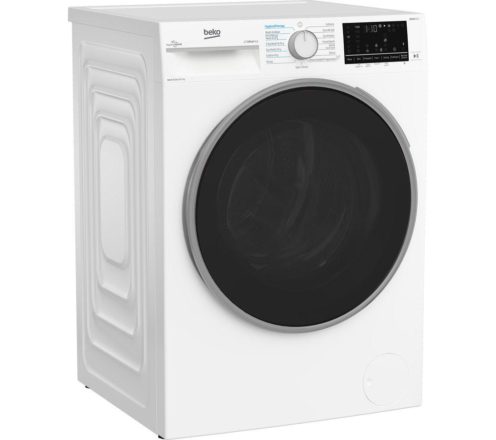 BEKO Pro B5D58544UW Bluetooth 8 kg Washer Dryer - White image number 4 of 5