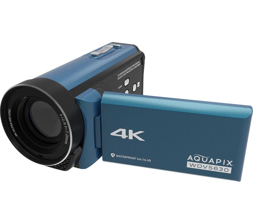 Image of EASYPIX Aquapix WDV5630 4K Ultra HD Camcorder - Grey Blue, Silver/Grey,Blue