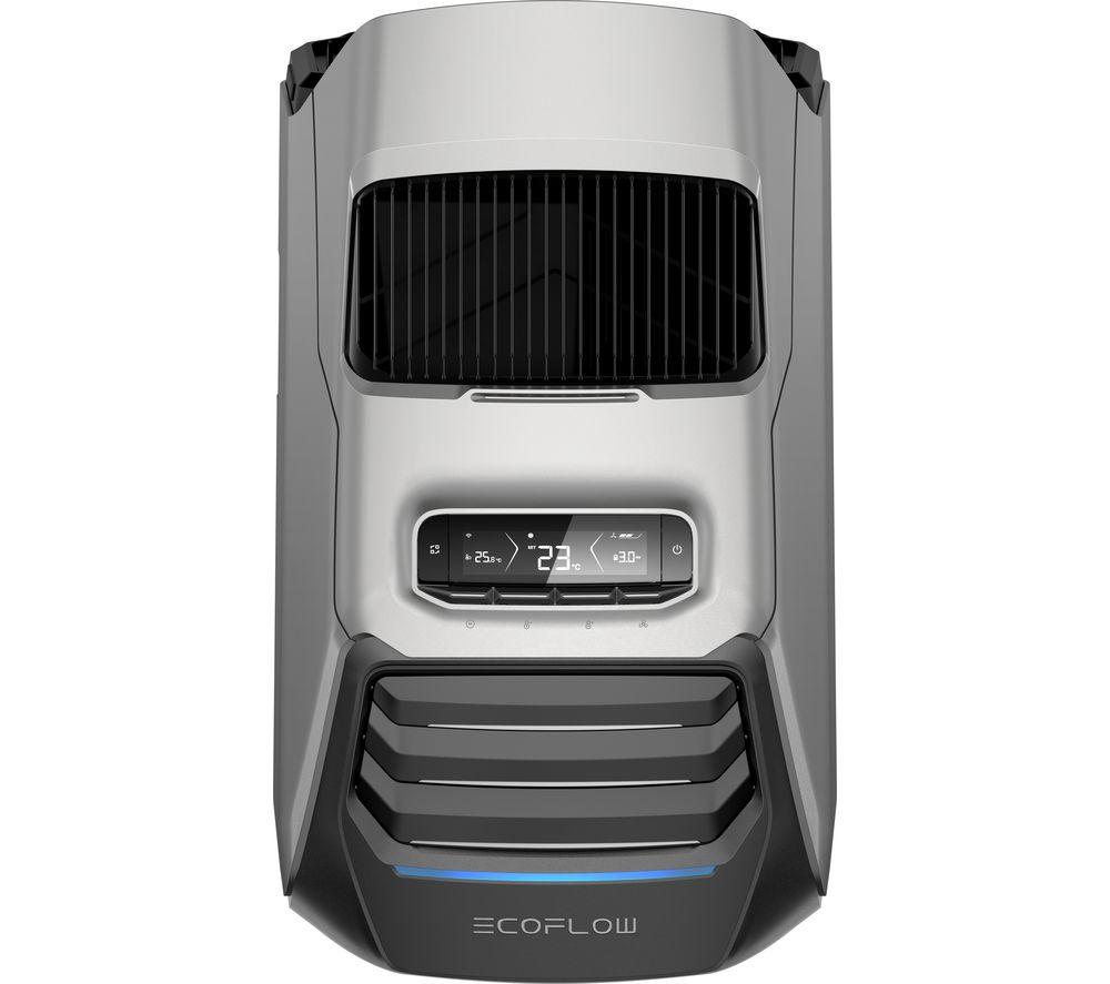 ECOFLOW Wave 2 ZYDKT210-UK Smart Portable Air Conditioner, Silver/Grey,Black
