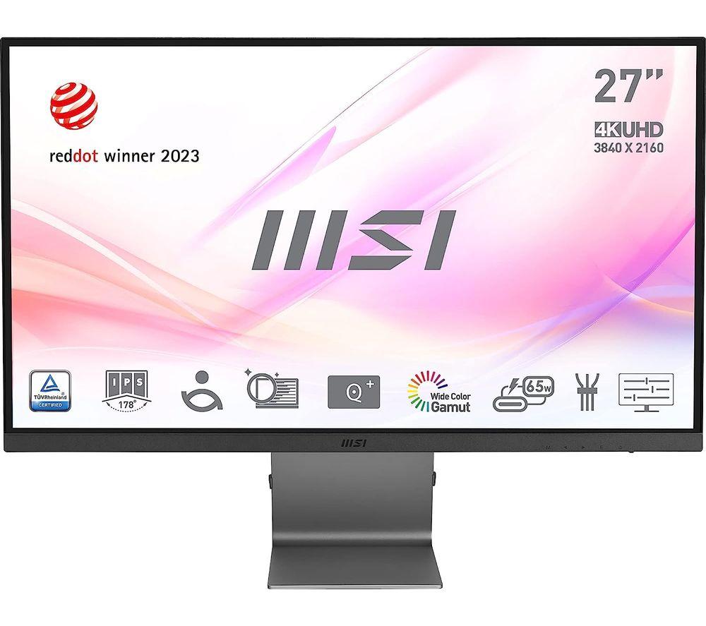 MSI Modern MD271UL 4K Ultra HD 27 IPS Monitor - Grey, Black