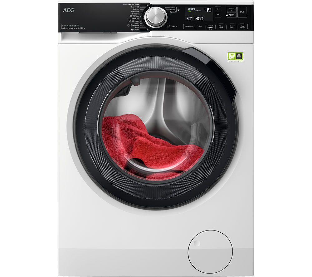 AEG 9000 AbsoluteCare® LFR95146WS 10kg WiFi Connected Washing Machine with 1400 rpm – White – A Rated