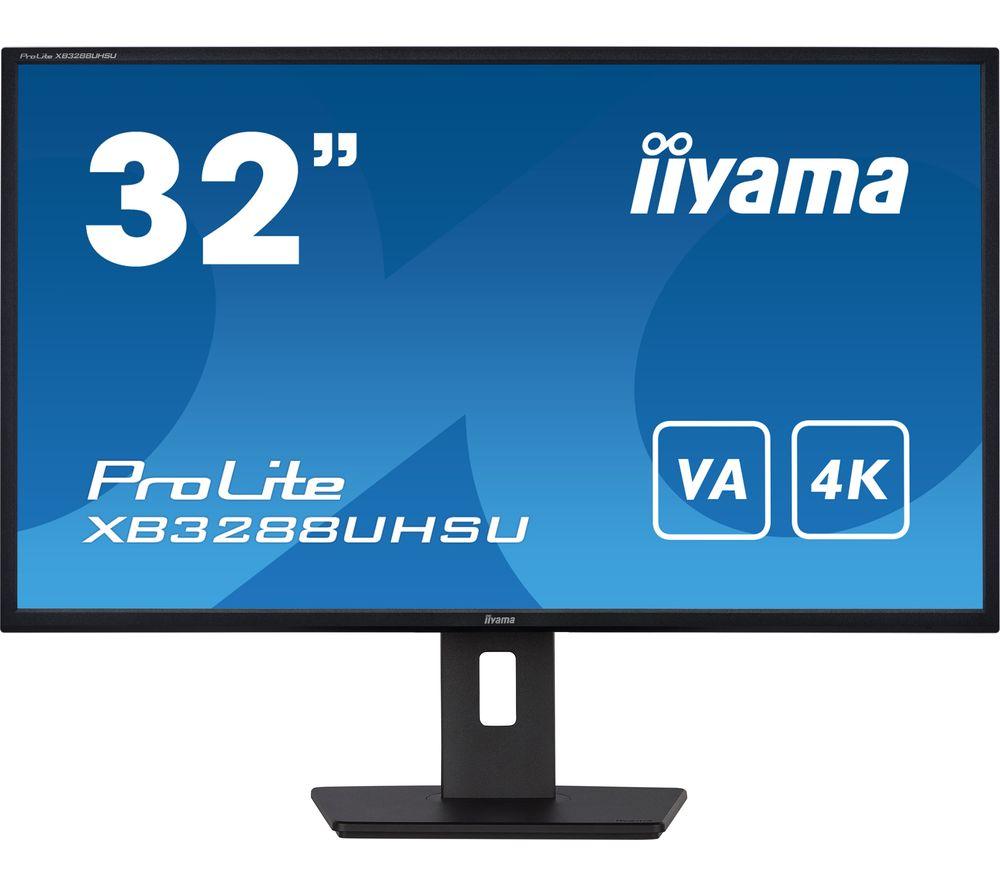 IIYAMA ProLite XB3288UHSU-B5 4K Ultra HD 32 VA LCD Monitor - Black, Black