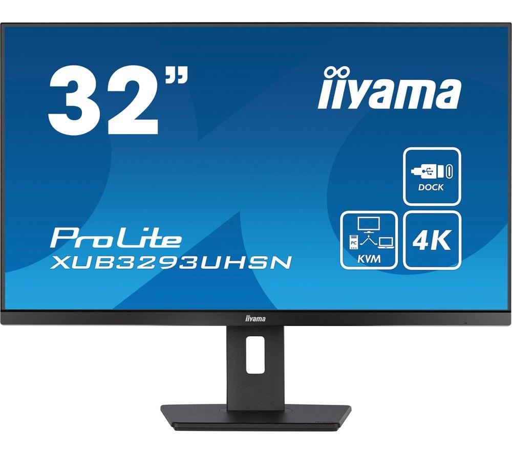 IIYAMA ProLite XUB3293UHSN-B5 4K Ultra HD 32 IPS LCD Monitor - Black, Black