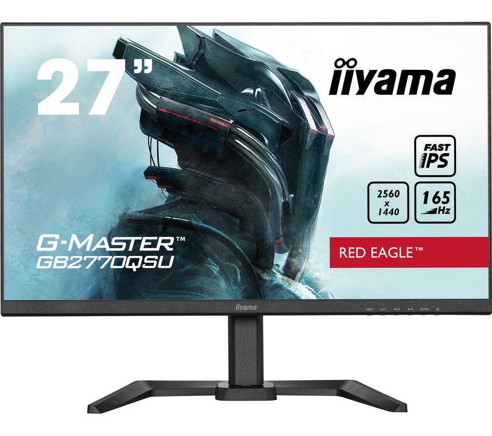 IIYAMA G-MASTER Red Eagle GB2770QSU-B5 Quad HD 27 IPS LCD Gaming Monitor - Black, Black