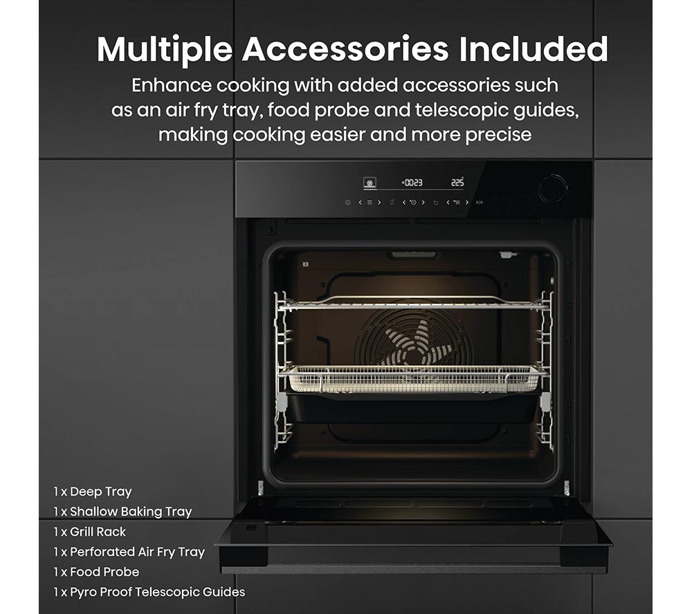 HISENSE Hi6 BlackLine AirFry BSA66346ADBGUK Electric Steam Smart Oven - Jet Black image number 8 of 20