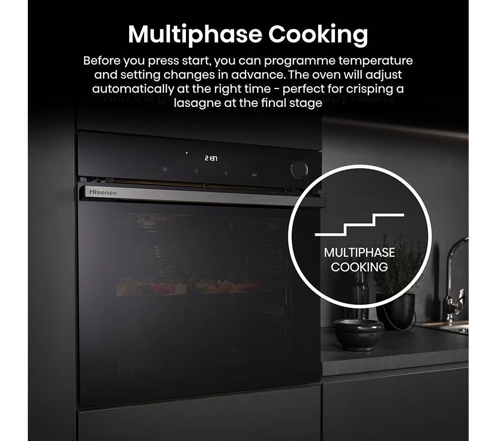 HISENSE Hi6 BlackLine AirFry BSA66346ADBGUK Electric Steam Smart Oven - Jet Black image number 9 of 20