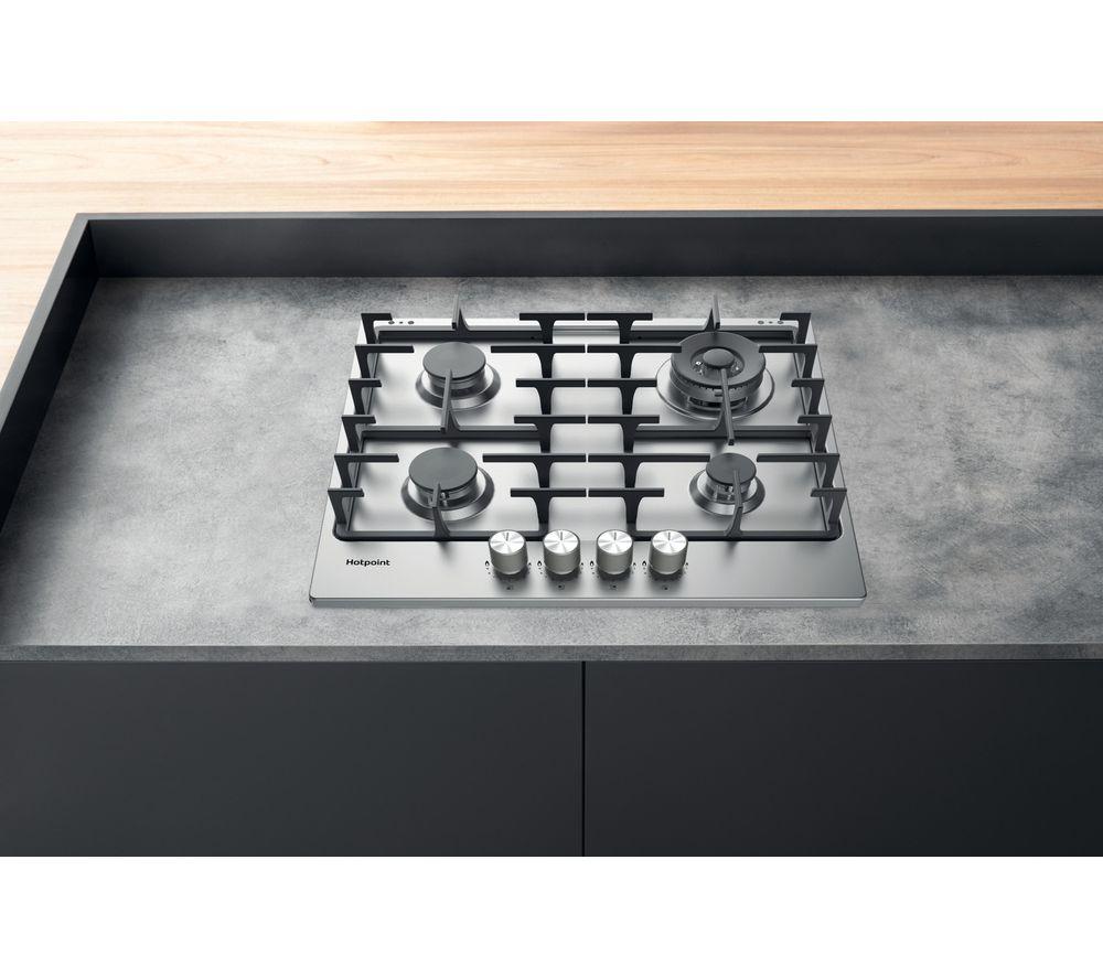 HOTPOINT PPH 60G DF IX UK 58 cm Gas Hob - Silver image number 4 of 4
