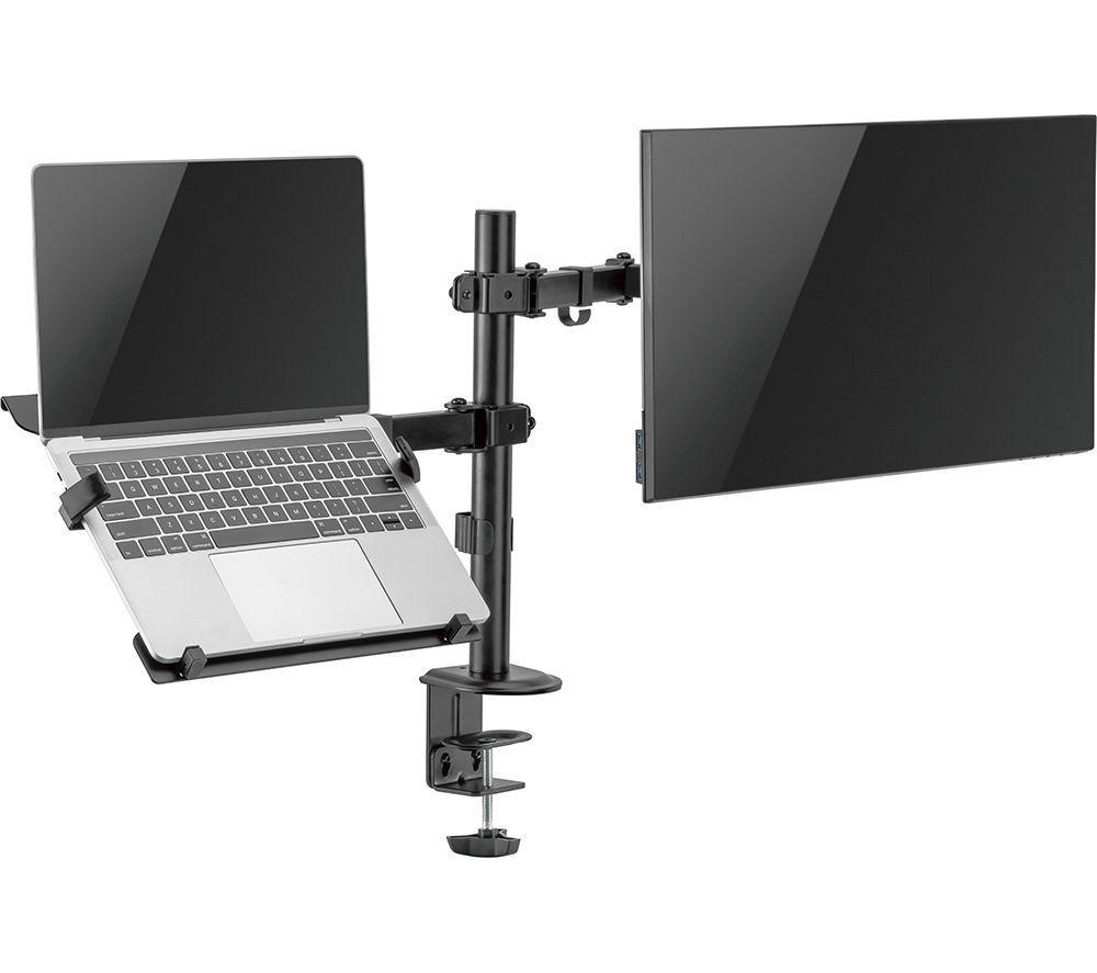 TTAP MONLAP-1 Single Arm Full Motion 17-32" Monitor Stand with 10-16" Laptop Tray image number 2 of 6