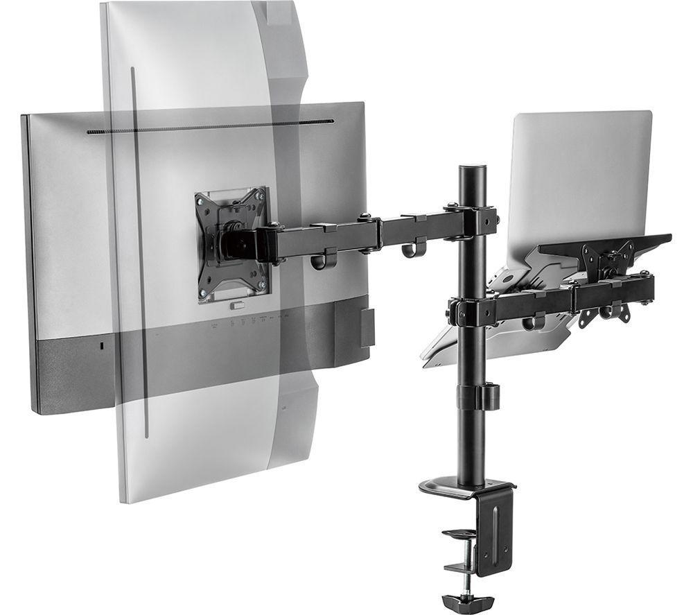 TTAP MONLAP-1 Single Arm Full Motion 17-32" Monitor Stand with 10-16" Laptop Tray image number 3 of 6