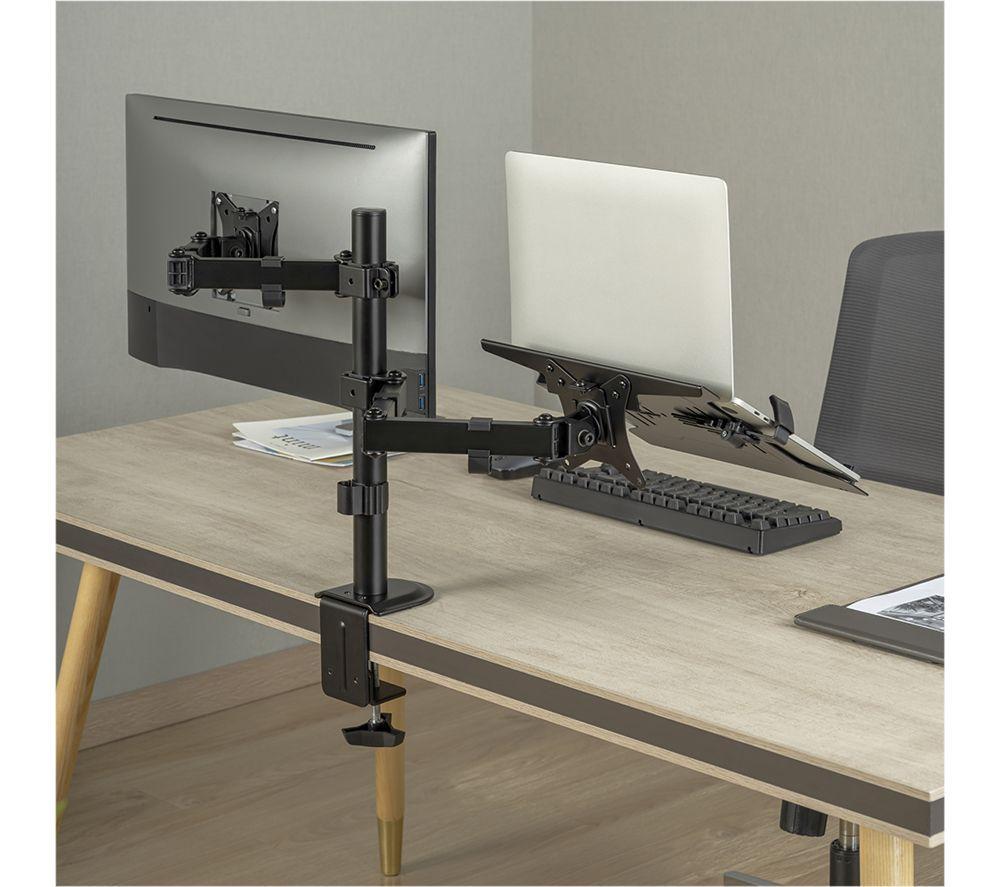 TTAP MONLAP-1 Single Arm Full Motion 17-32" Monitor Stand with 10-16" Laptop Tray image number 6 of 6