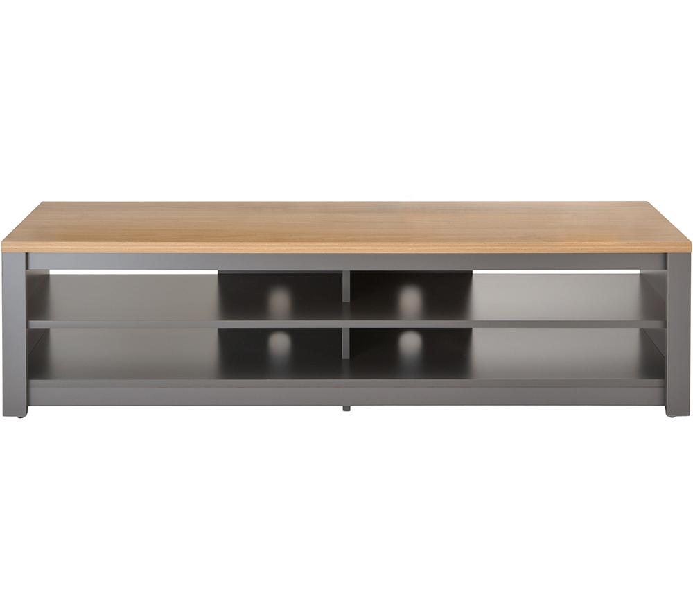 TTAP Memphis 1600 mm TV Stand for up to 75 TVs - Oak & Grey, Brown,Silver/Grey