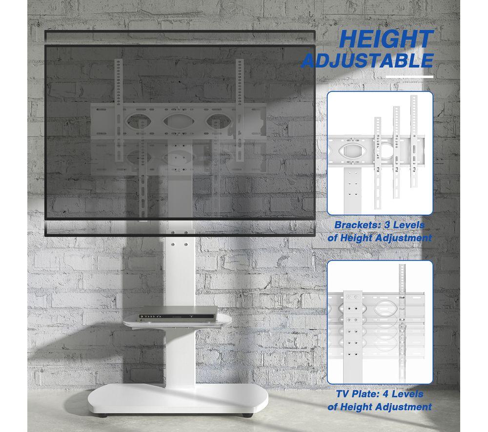 TTAP FS-1-WHT 600 mm TV Stand with Bracket for Up to 65&rdquo; TVs - White image number 3 of 6