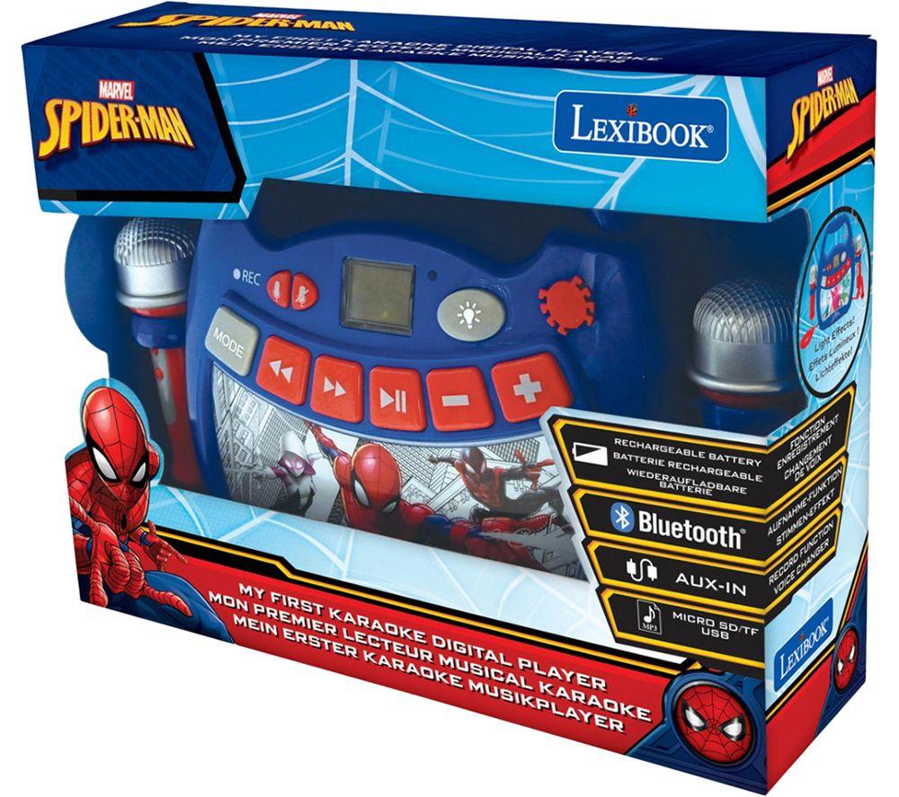 LEXIBOOK Spider-Man Portable Karaoke Digital Player - Red & Blue image number 4 of 4