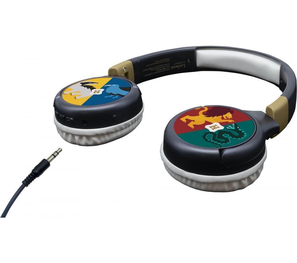 LEXIBOOK HPBT010HP Warner Harry Potter 2-in-1 Bluetooth Headphones Stereo Wireless/Wired, Kids Safe, Foldable, Adjustable, Black/Grey