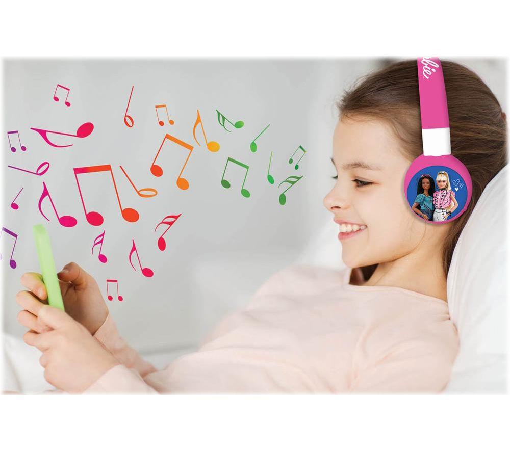 LEXIBOOK HPBT010BB Wireless Bluetooth Kids Headphones - Barbie image number 5 of 7