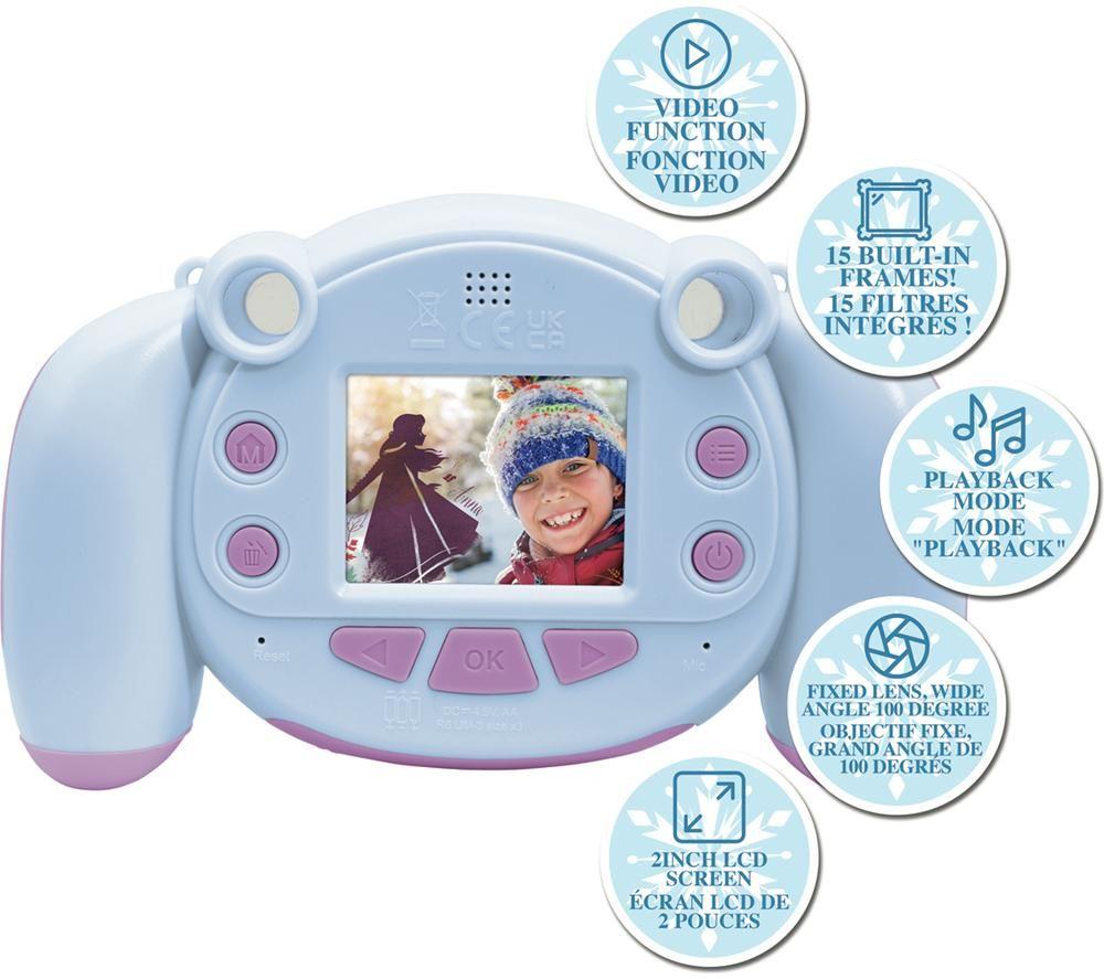LEXIBOOK Disney Frozen Kid's Digital Camera - Purple & White image number 5 of 8