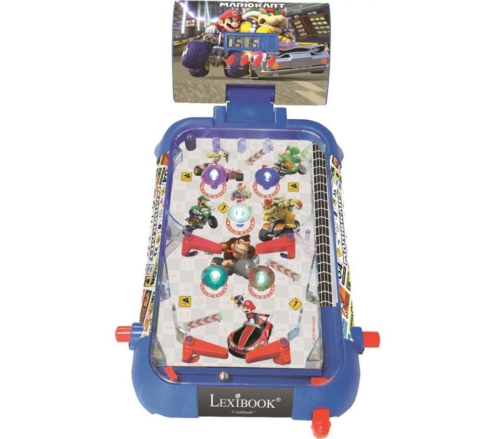 LEXIBOOK Mario Kart Table Electronic Pinball Game, Blue