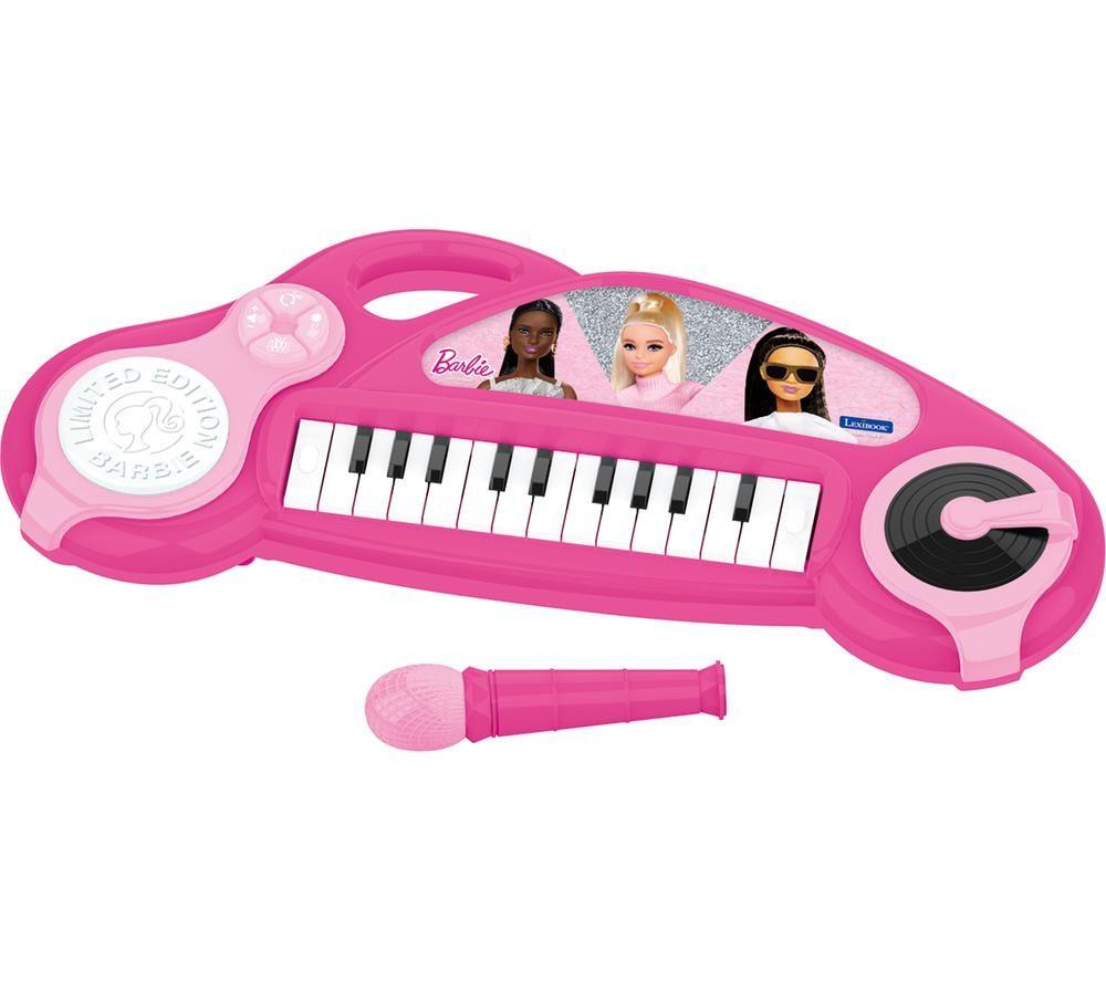 LEXIBOOK K704BB Electronic Keyboard - Barbie, Pink,Patterned