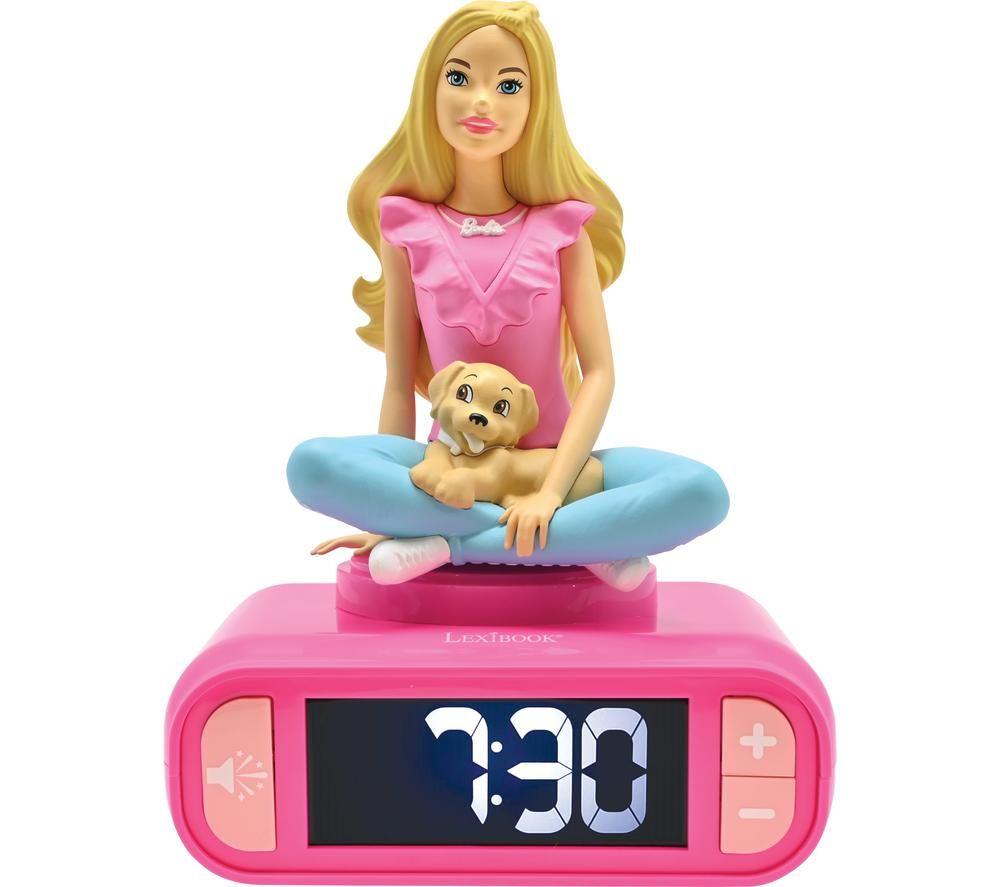 LEXIBOOK RL800BB Nightlight Alarm Clock - Barbie, Pink,Patterned