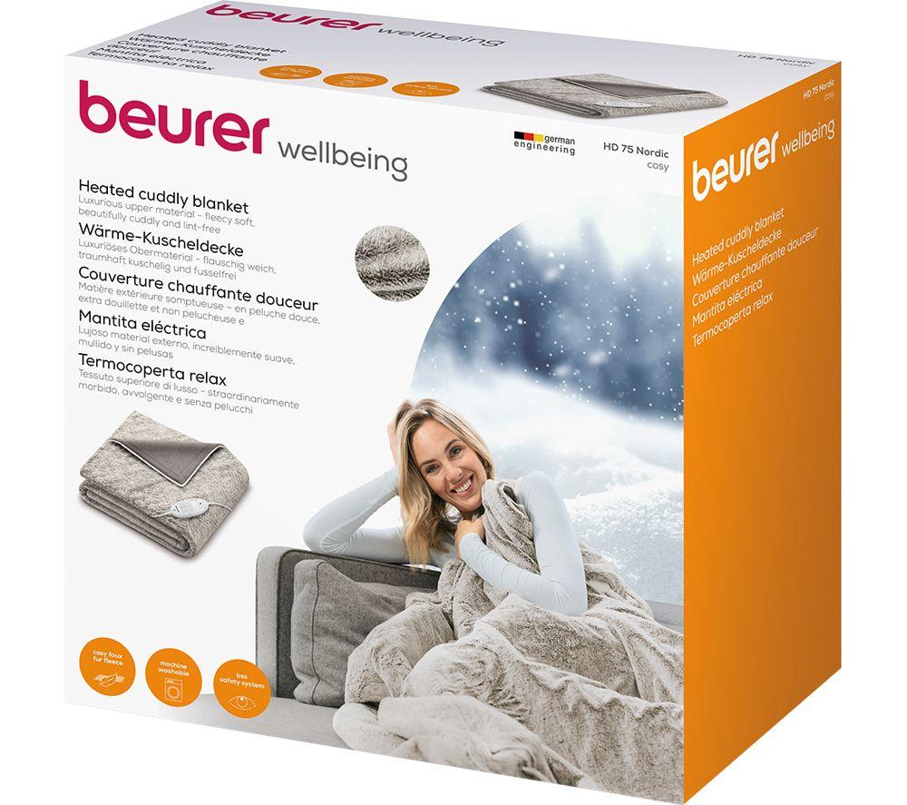 BEURER HD 75 Nordic Heated Throw - Beige, 180 x 130 cm image number 2 of 6