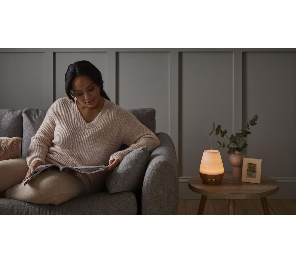BEURER LA 40 Aroma Diffuser with Mood Lighting - White & Brown image number 6 of 8