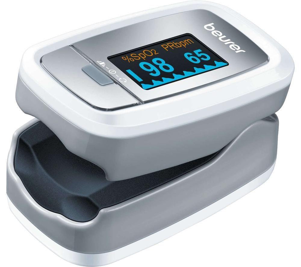 BEURER PO 30 Pulse Oximeter - White & Grey, White,Silver/Grey