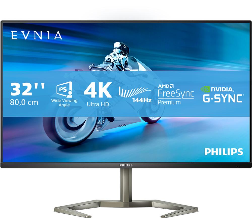 PHILIPS Evnia 32M1N5800A 4K Ultra HD 32" IPS LCD Gaming Monitor - Silver, Silver/Grey