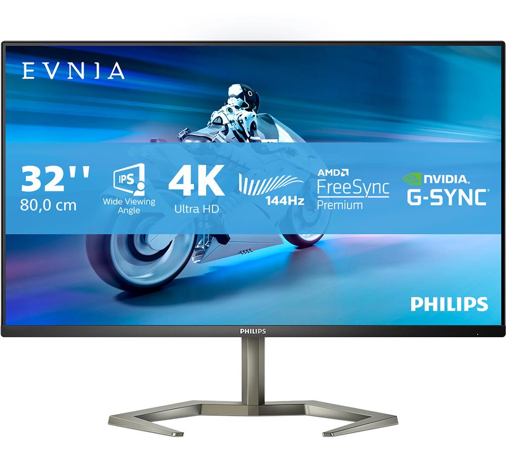 PHILIPS Evnia 32M1N5800A 4K Ultra HD 32 IPS LCD Gaming Monitor - Silver, Silver/Grey