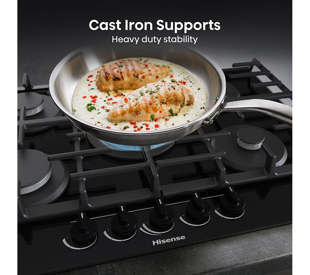 HISENSE GG773B 75 cm Gas Hob - Black image number 4 of 15