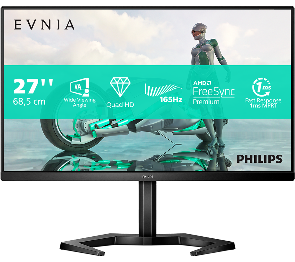 PHILIPS Evnia 27M1N3500LS Quad HD 27 VA LCD Gaming Monitor - Black, Black