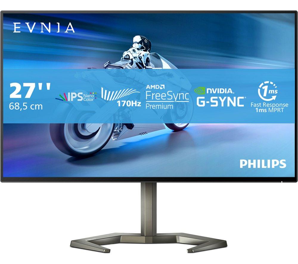 PHILIPS Evnia 27M1N5500ZA Quad HD 27 Nano IPS LCD Gaming Monitor - Silver, Silver/Grey