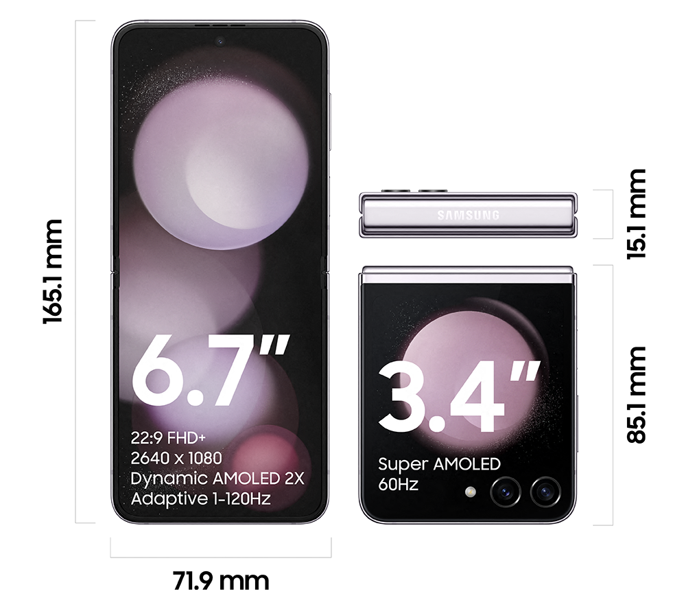 SAMSUNG Galaxy Z Flip5 - 512 GB, Lavender image number 4 of 12