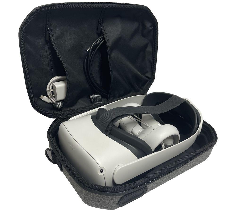 META Quest 2 VR Gaming Headset 256 GB AVRCPL23 Meta Quest 2 EVA Carrying Case Grey Bundle