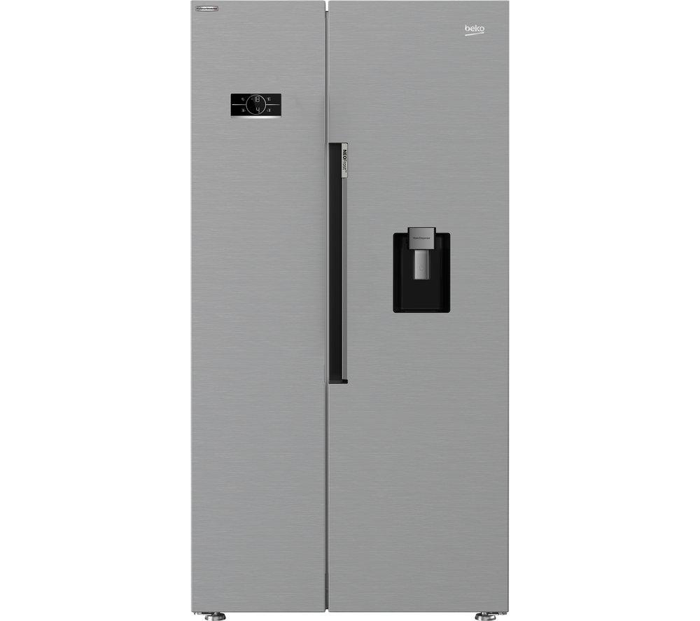 BEKO Pro HarvestFresh ASD2442VPS American-Style Fridge Freezer - Stainless Steel, Stainless Steel