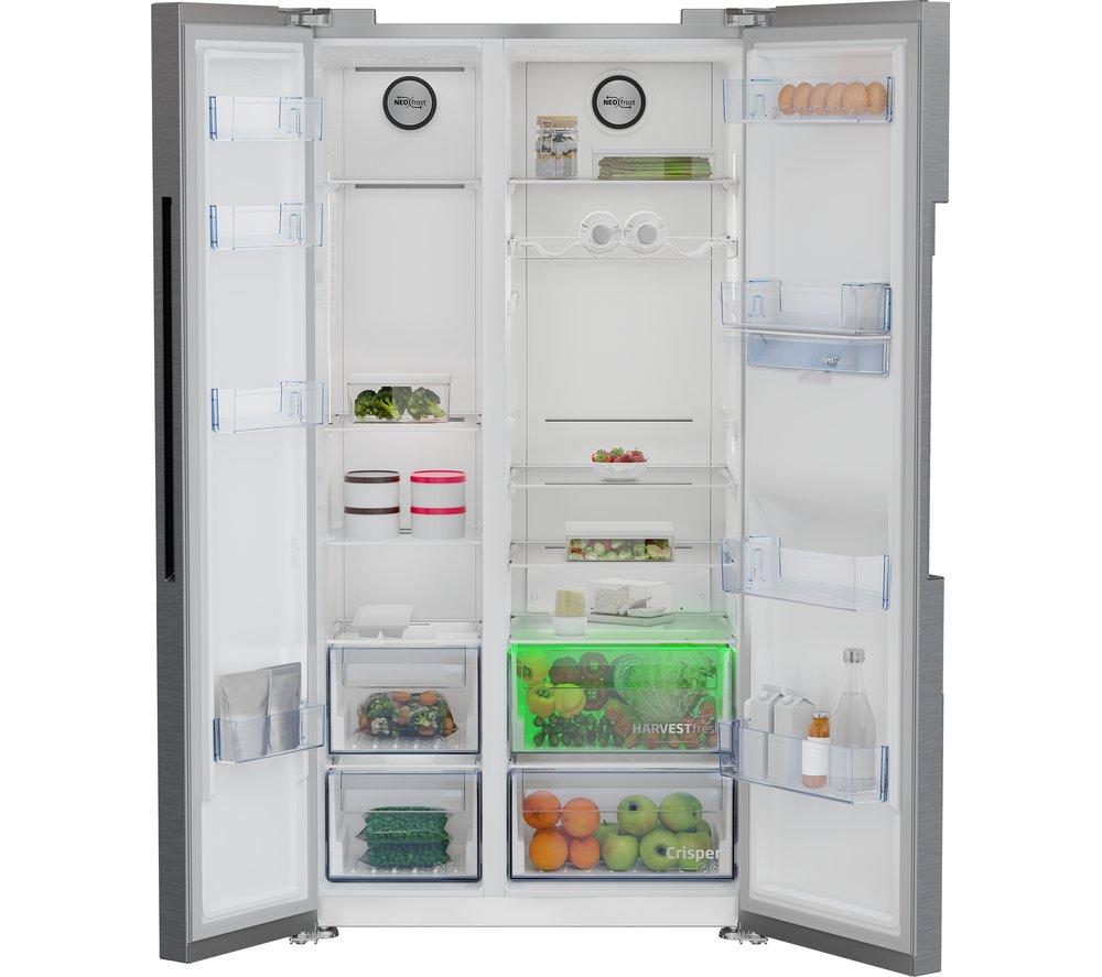 BEKO Pro HarvestFresh ASD2442VPS American-Style Fridge Freezer - Stainless Steel image number 7 of 14