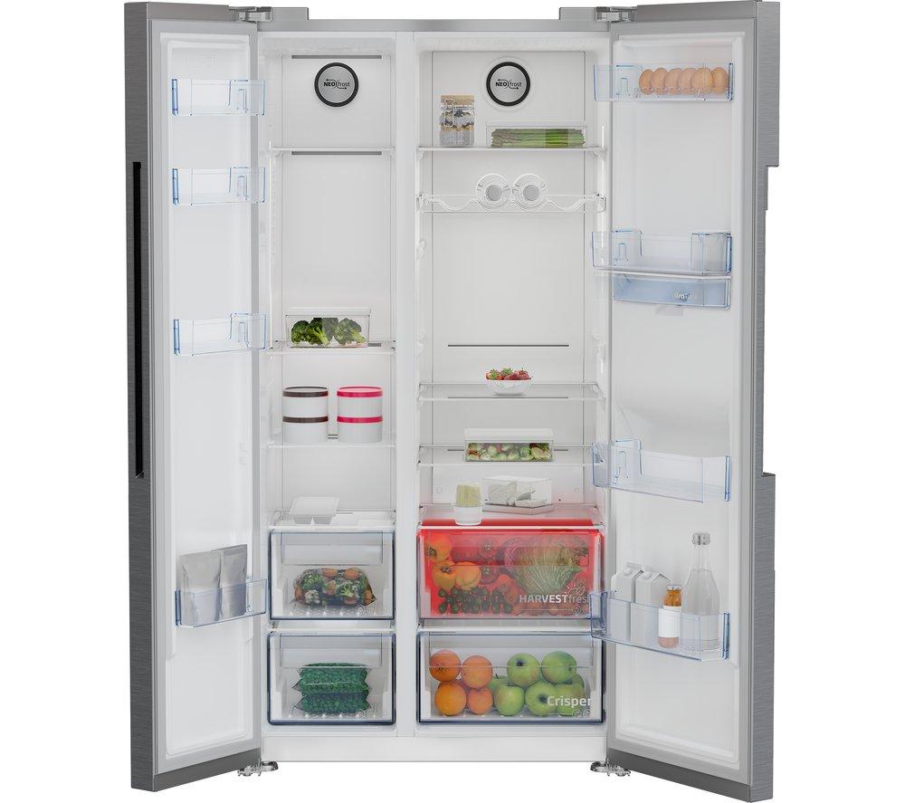 BEKO Pro HarvestFresh ASD2442VPS American-Style Fridge Freezer - Stainless Steel image number 8 of 14