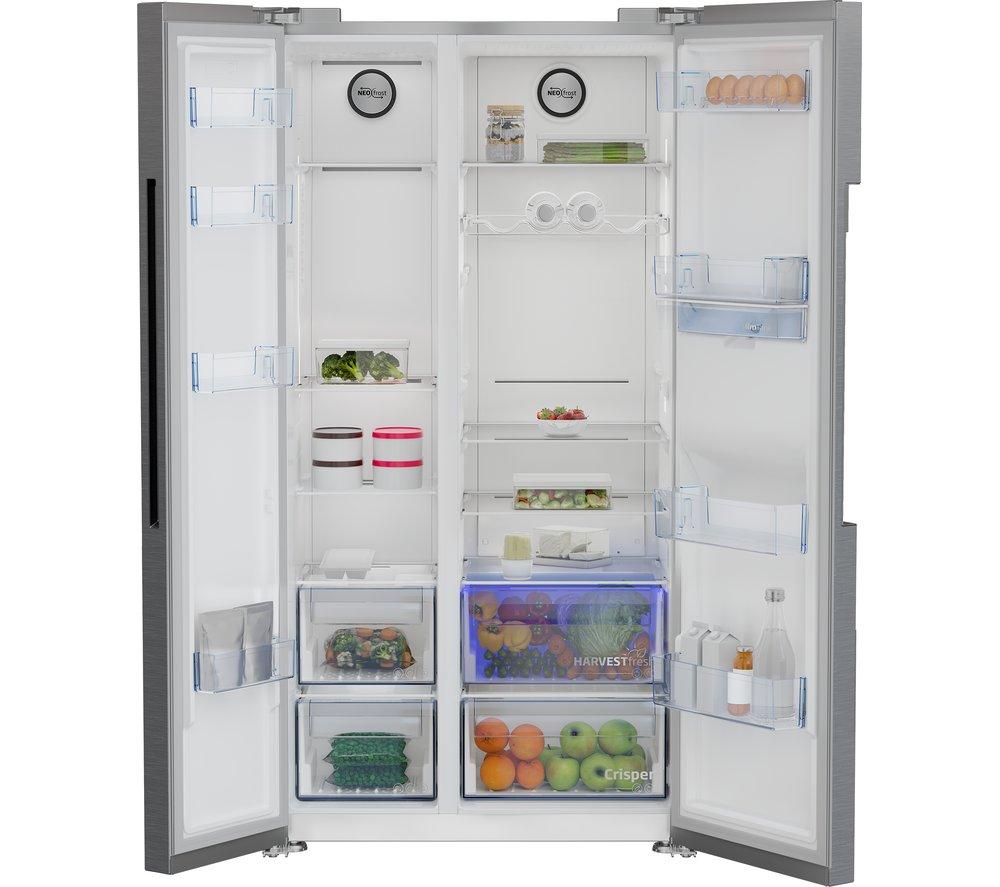 BEKO Pro HarvestFresh ASD2442VPS American-Style Fridge Freezer - Stainless Steel image number 9 of 14