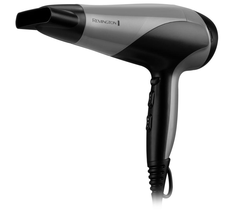 REMINGTON Ionic Dry 2200 D3190S Hair Dryer - Black and Silver, Silver/Grey,Black