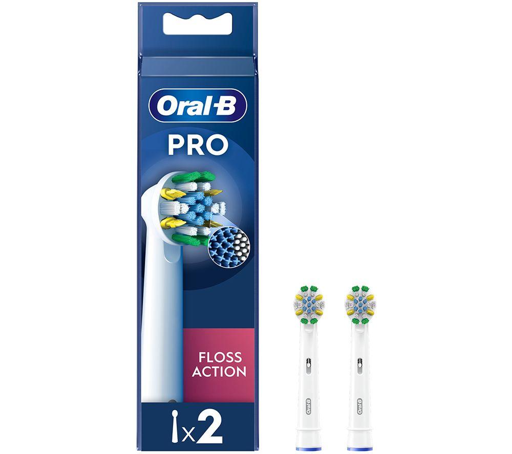 ORAL B Floss Action X-Filaments Power Replacement Toothbrush Head   Pack of 2