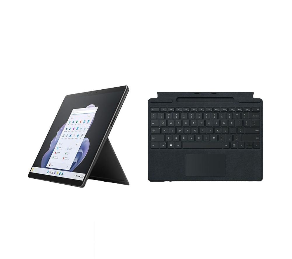 Microsoft 13 Surface Pro 9 & Surface Surface Pro Signature Typecover (Black) Bundle - Intel Core 