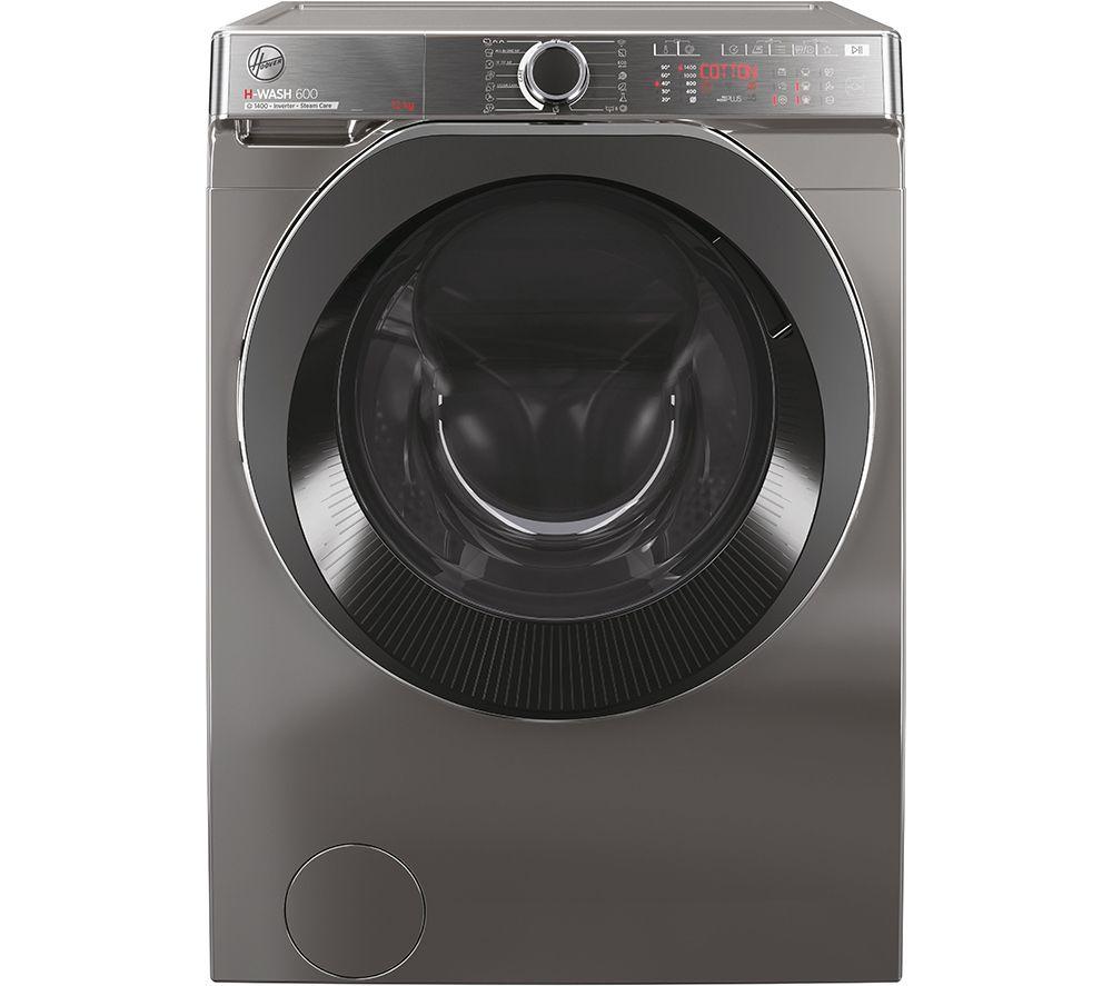 HOOVER H-Wash 600 H6WPB412AMBCR-80 WiFi-enabled 12 kg 1400 Spin Washing Machine - Graphite, Silver/Grey