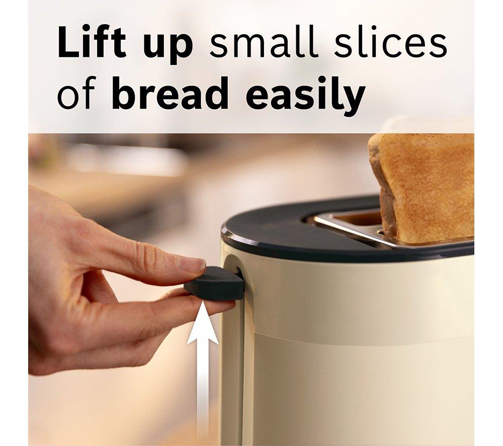 BOSCH MyMoments TAT2M127GB 2-Slice Toaster - Cream image number 7 of 10