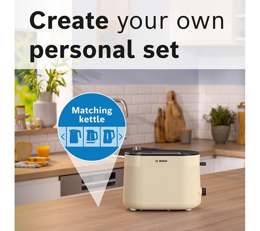 BOSCH MyMoments TAT2M127GB 2-Slice Toaster - Cream image number 10 of 10