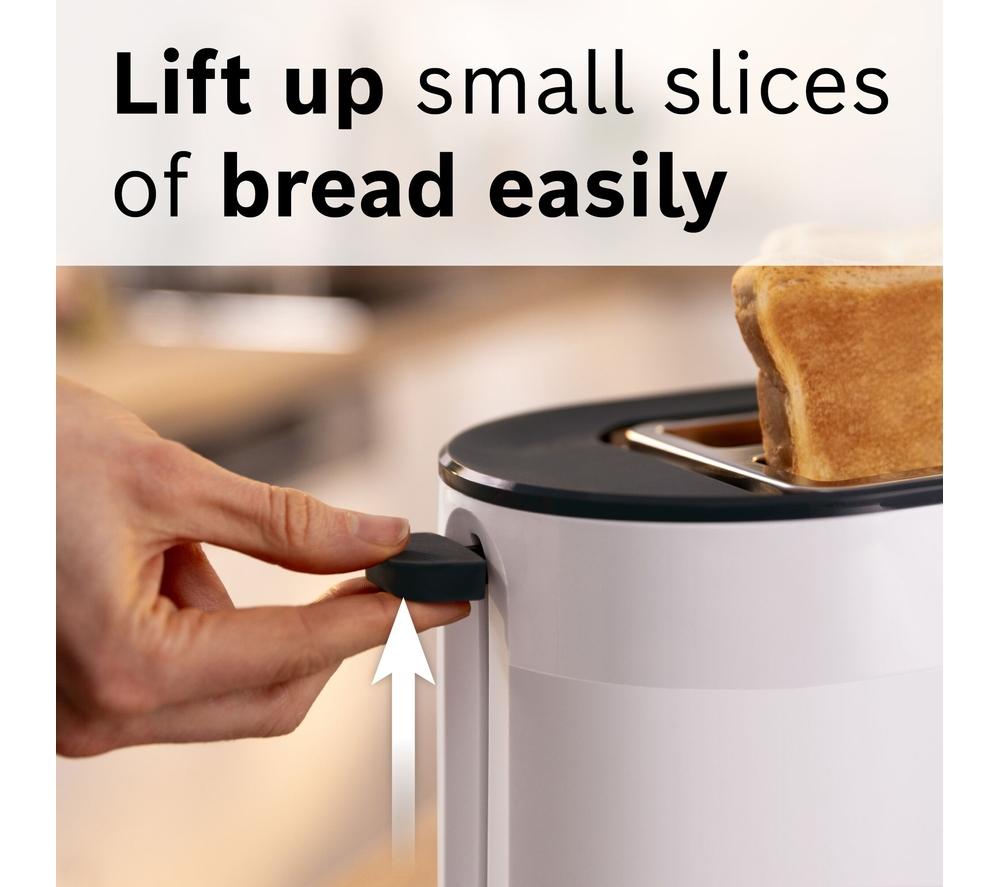 BOSCH MyMoments Delight TAT2M121GB 2-Slice Toaster - White image number 7 of 11