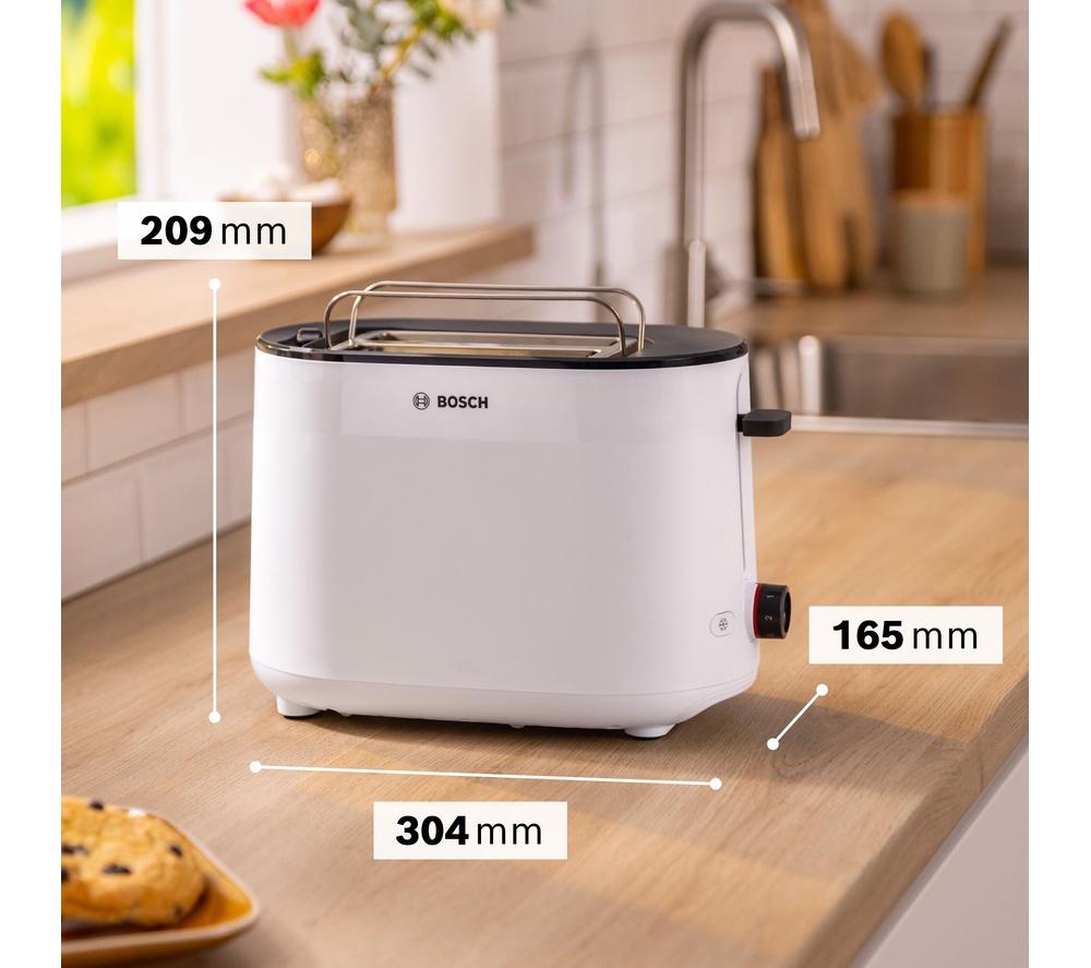 BOSCH MyMoments Delight TAT2M121GB 2-Slice Toaster - White image number 8 of 11