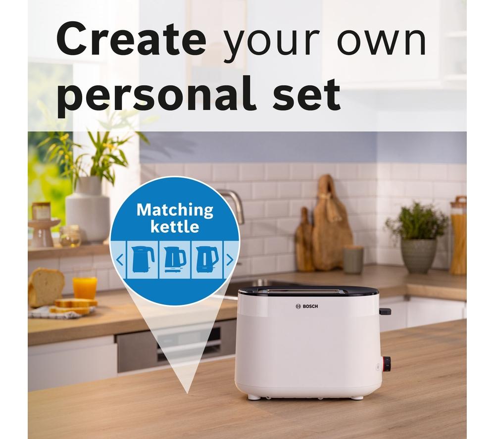 BOSCH MyMoments Delight TAT2M121GB 2-Slice Toaster - White image number 9 of 11