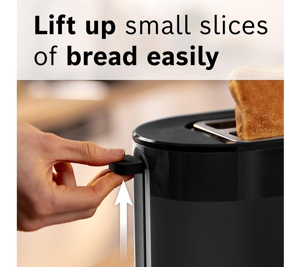 BOSCH MyMoments Delight TAT2M123GB 2-Slice Toaster &ndash; Black image number 7 of 9