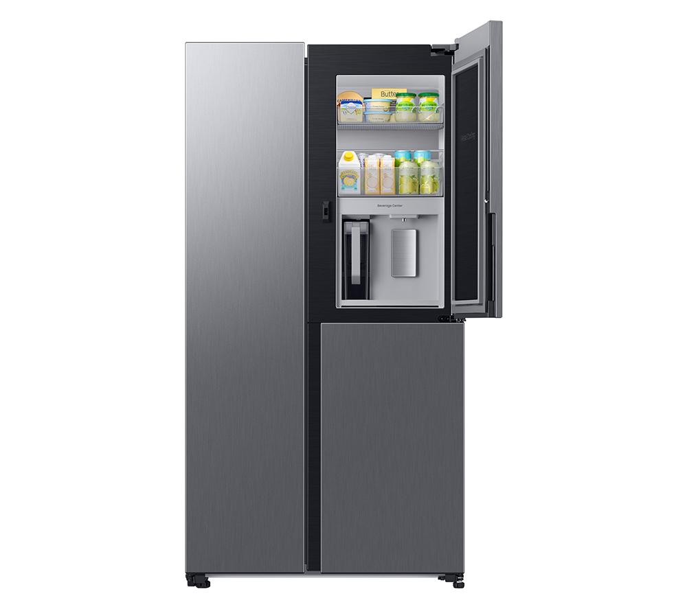 Samsung Series 9 Beverage Center Rh69cg895ds9eu American-Style Smart Fridge Freezer - Silver, Silver/Grey