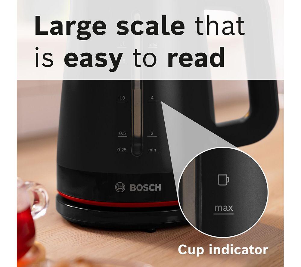 BOSCH MyMoments TWK3M123GB Cordless Jug Kettle - Black image number 7 of 9